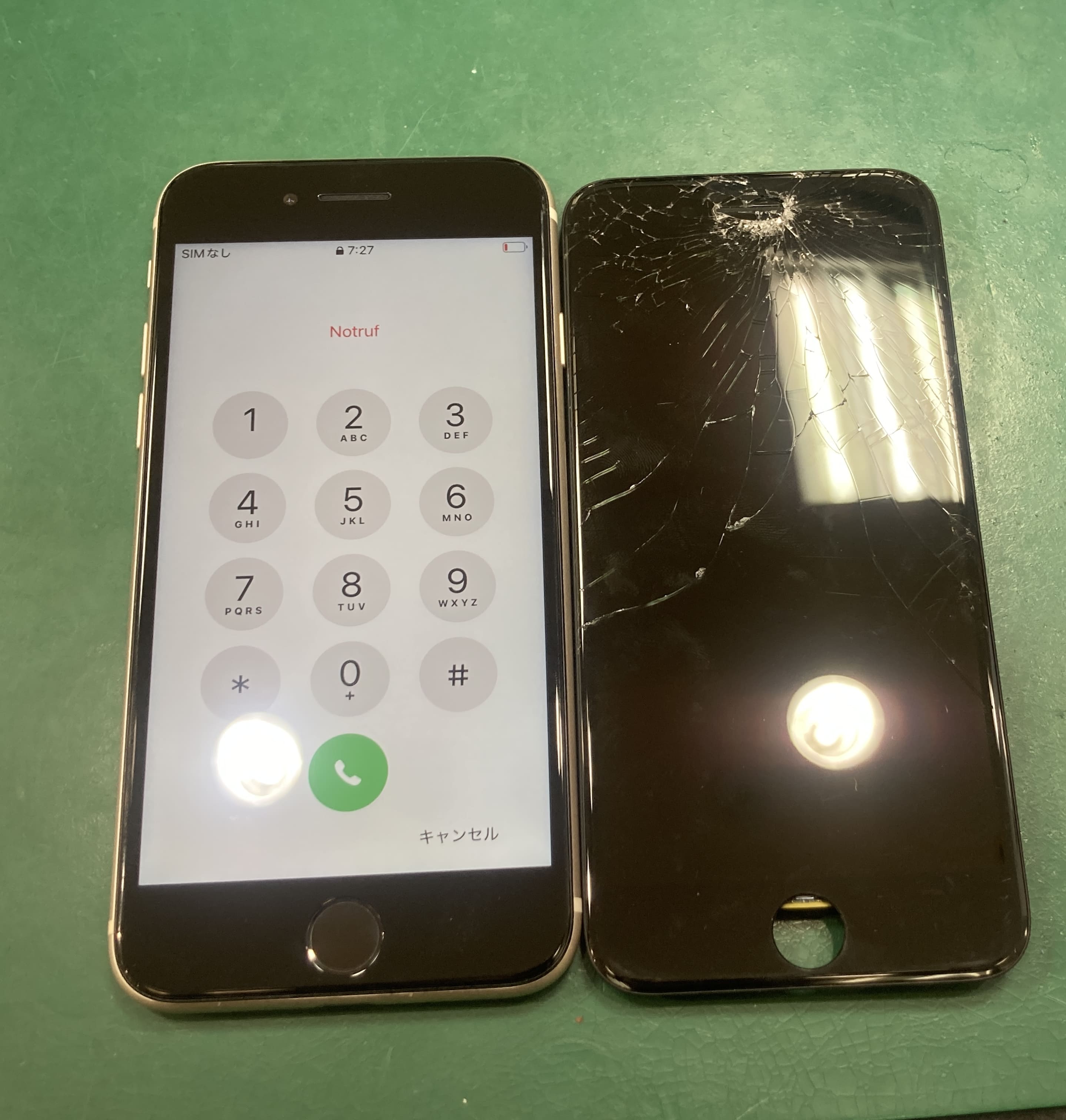 iPhoneSE3 落として画面割れとタッチが効かなくなった、、